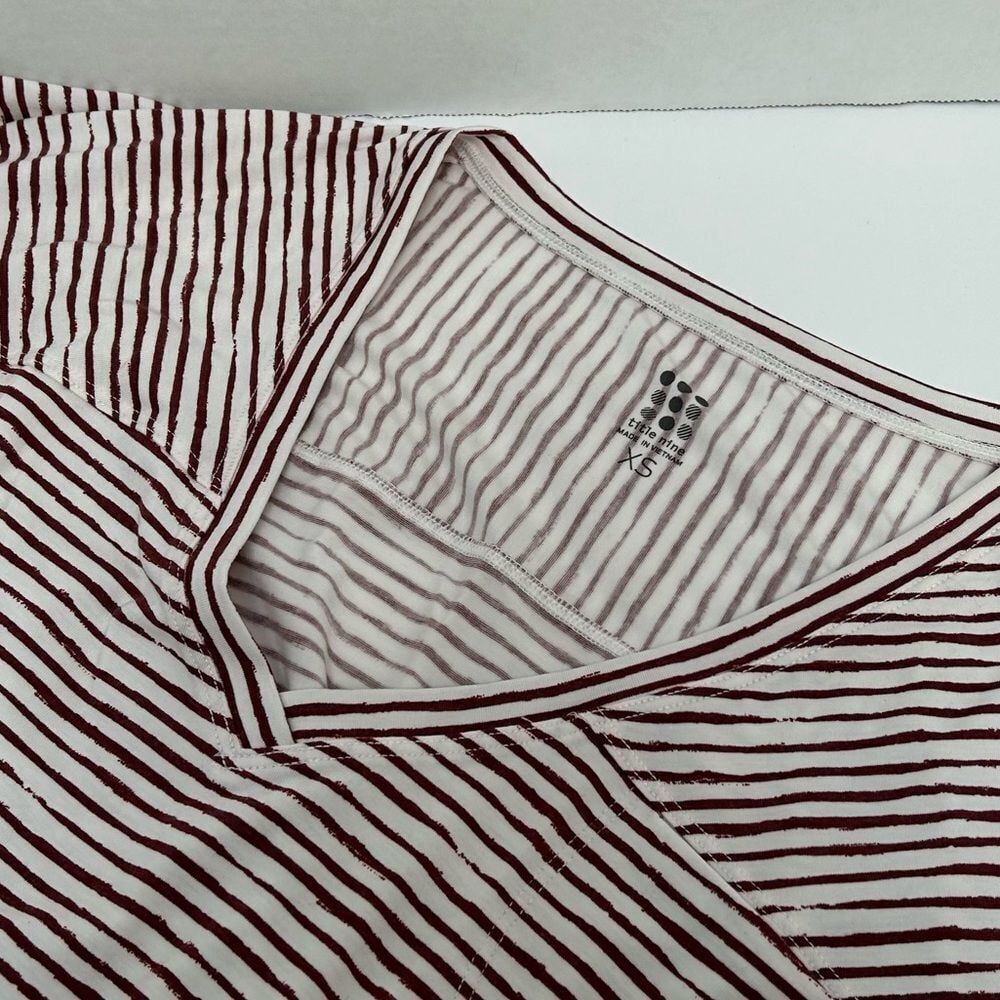 Title Nine NWT Hiolani V-Neck‎ Dress Painted Stripe Cream Brown size XS